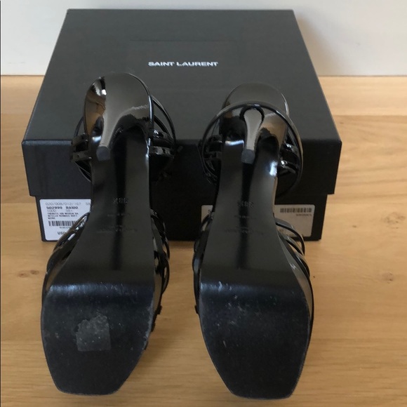 Saint Laurent Tribute 105 Woven Sandals. - Picture 9 of 16